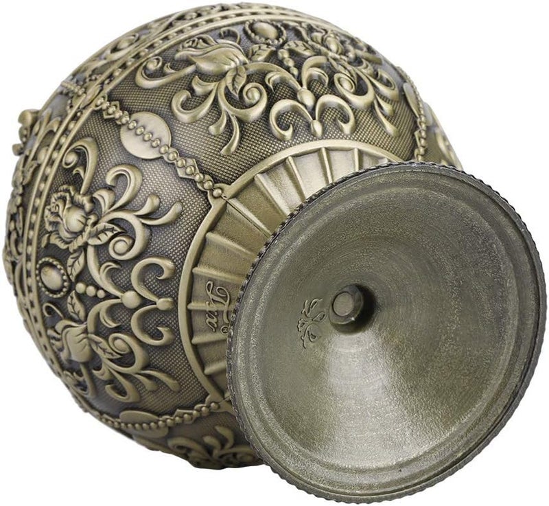 مطفأة سجائر برونزية كلاسيكية من المعدن مع نقش مطبوع، ديكور أنيق للمنزل أو الفندق، هدية - Image 3